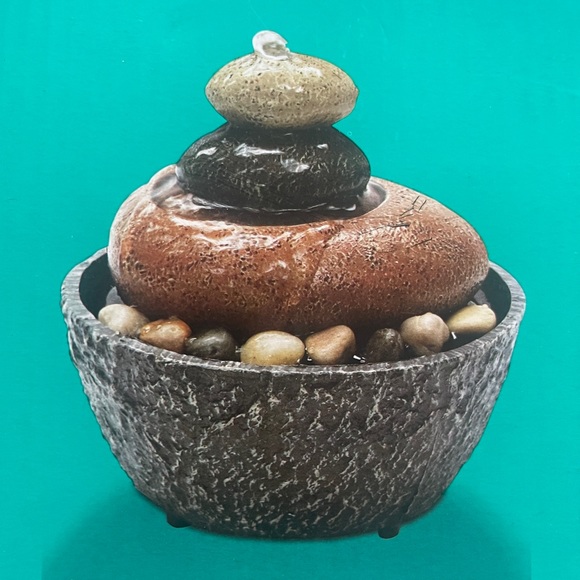 Accents New Wayland Square Contemporary Tabletop Fountain Stacked Cobblestone Poshmark